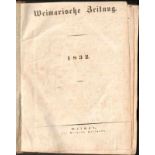 Weimarische Zeitung, kompletter Jahrgang 1832 mit allen Beilagen zur Weimarischen Zeitung,