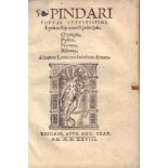 Pindar - Johan(nes) Lonicer. Poetae vetvstissimi, Lyricor?'[que] omniu[m] principis, Olympia,