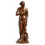 Bronze nach antikem Vorbild "Venus de Medici", wohl um 1900. Rotbraun patiniert. Stehender weibl.