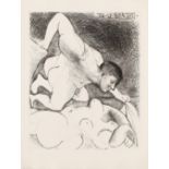 Radierung Pablo Picasso 1881 Málaga - 1973 Mougins "Homme dévoilant une femme (Mann, der eine Frau