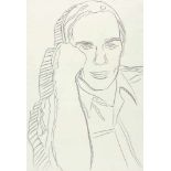 Graphit-Stift auf Papier Andy Warhol 1928 Pittsburgh - 1987 New York City "Michael Heizer" ca.