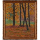 Gemälde Heinrich Dersch Landschaftsmaler, Mitglied der Schwälmer Willingshäuser Malerkolonie "Herbst