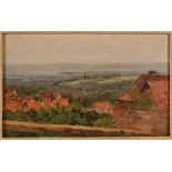 Gemälde Nelson Gray Kinsley 1863 Canton - 1945 Kronberg "Blick über Dächer" u. li. sign. Kinsley