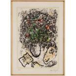 Farblithographie Marc Chagall 1887 Witebsk - 1985 Saint-Paul-de Vence "Fleurs d`Art" u.. re. sign.