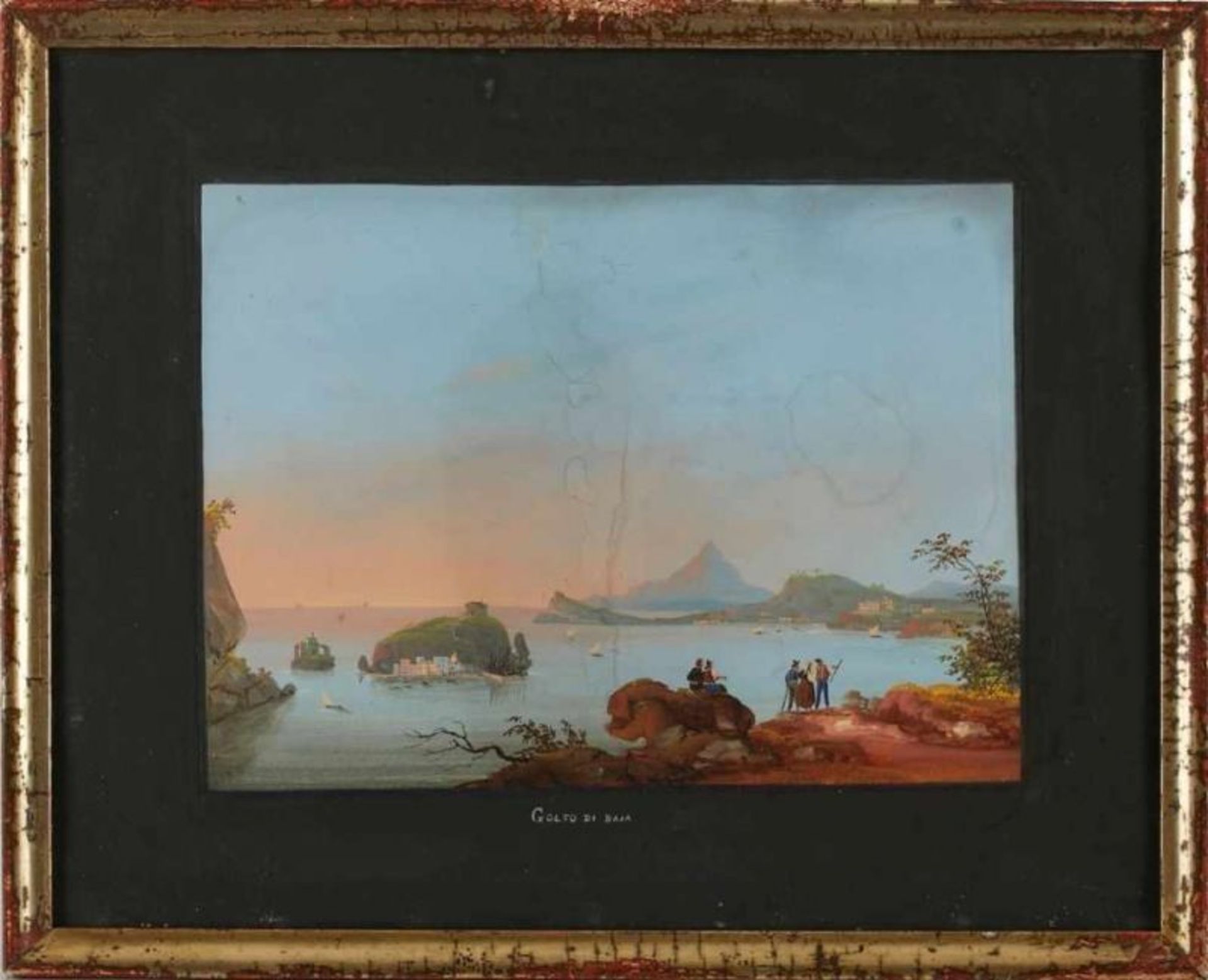 Folge von 6 Gouachen Italienischer Landschaftsmaler um 1860 Italienische Ansichten: "Tempio di - Bild 13 aus 21