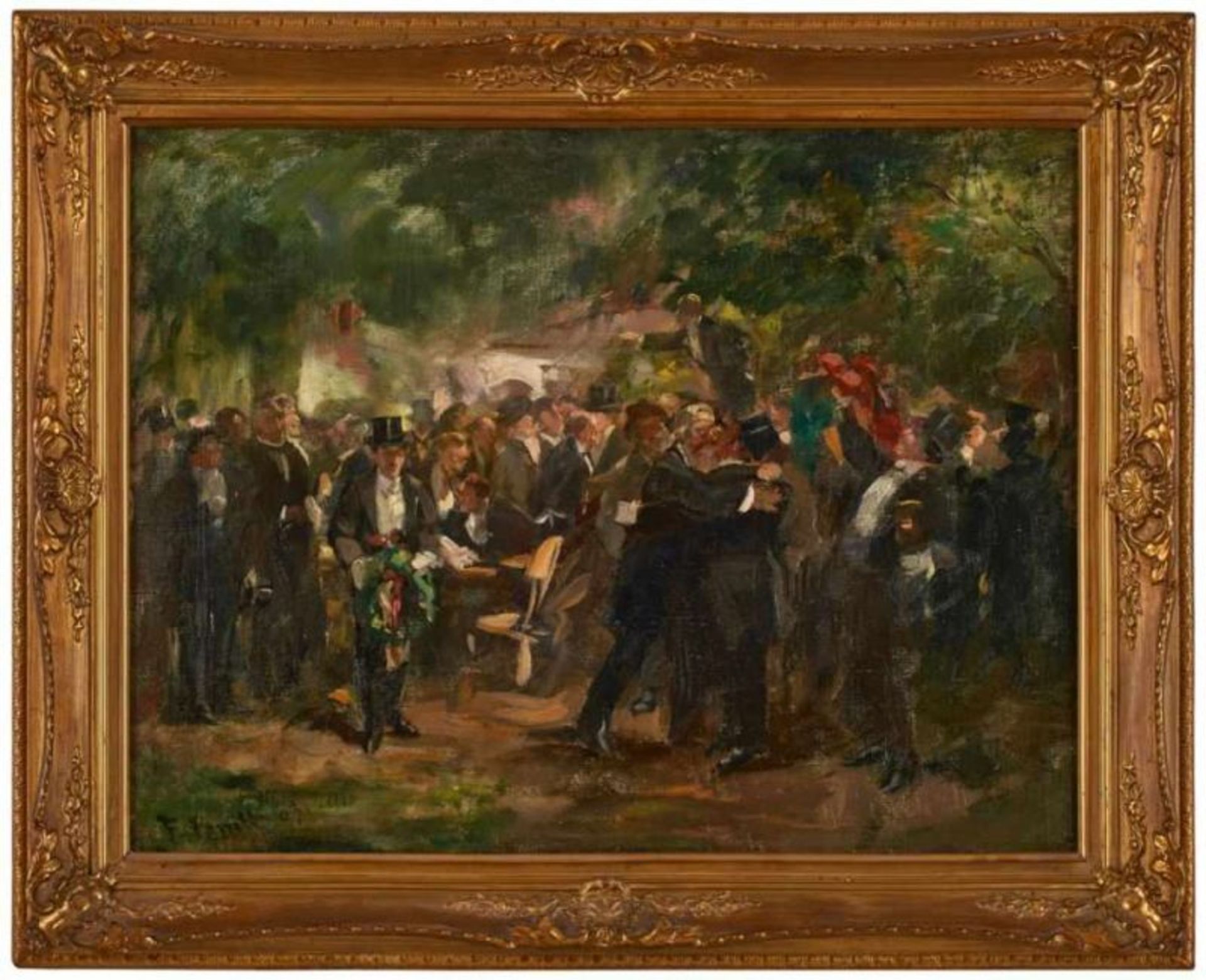 Gemälde Ferdinand Brütt 1849 Hamburg - 1936 Bergen Studierte ab 1870 in Weimar bei Ferdinand Pauwels - Image 4 of 6