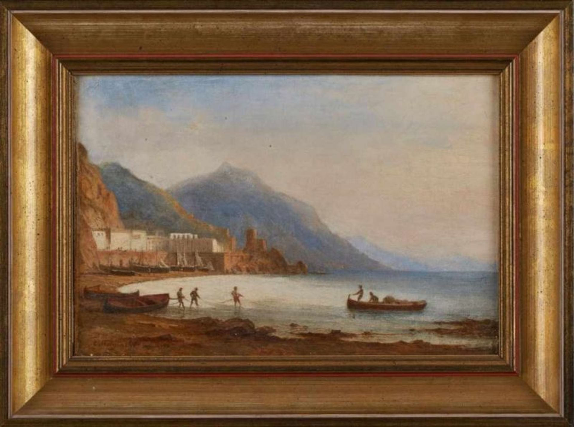 Gemälde Carl Morgenstern 1811 Frankfurt - 1893 Frankfurt Landschaftsmaler. Sohn des Joh. Friedr., - Bild 2 aus 3