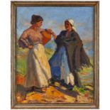Gemälde Rudolf Gudden 1865 Werneck - 1935 München "Andalusische Mädchen" u. re. sign. Gudden Verso