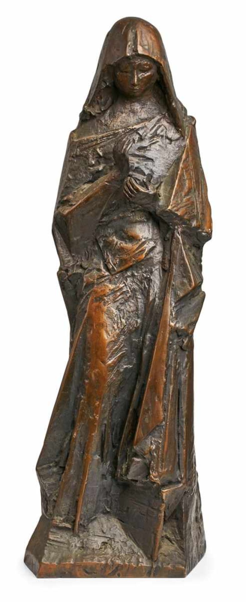 Gr. Bronze Blasius Spreng (1913 München - 1987 München) "Maria", um 1960. Braun patiniert.