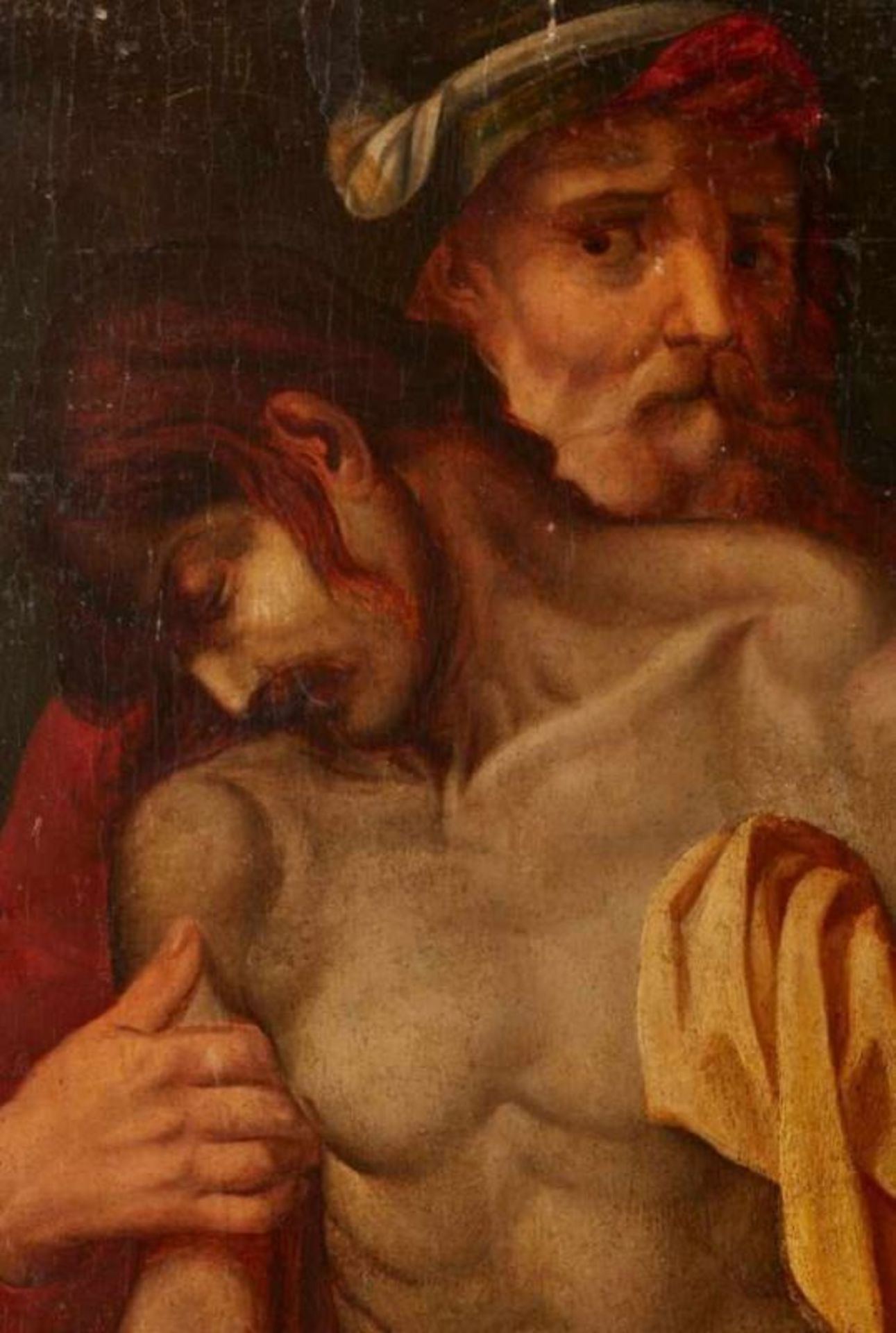 Gemälde Andrea Del Sarto, Umkreis des "Joseph von Arimathäa hält den Leichnam Christi" verso - Bild 5 aus 9