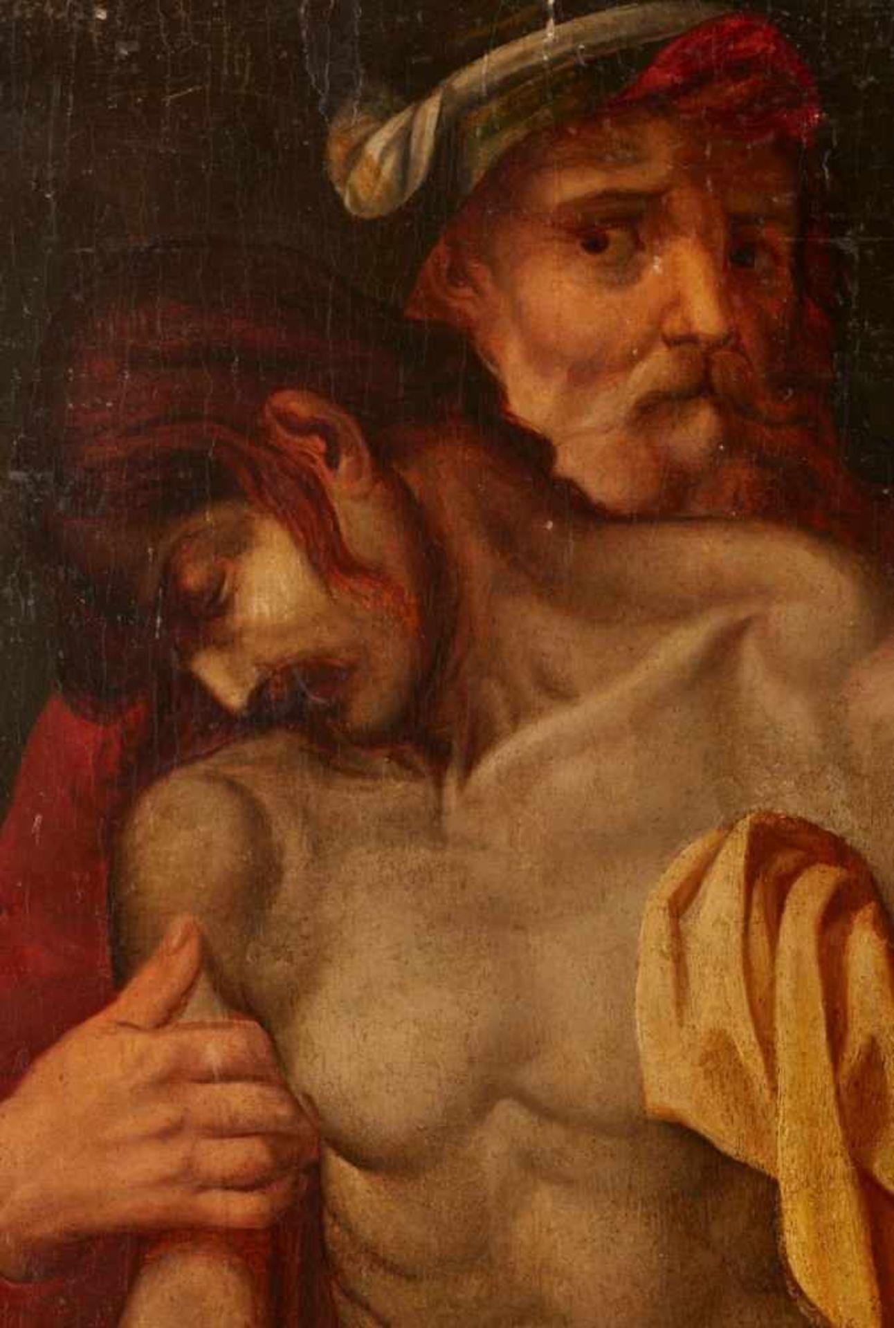 Gemälde Andrea Del Sarto, Umkreis des "Joseph von Arimathäa hält den Leichnam Christi" verso - Bild 8 aus 9