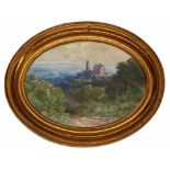 Gemälde Johann Georg Mohr 1864 Frankfurt - 1943 Frankfurt Landschaftsmaler der Spätromantik. Stand