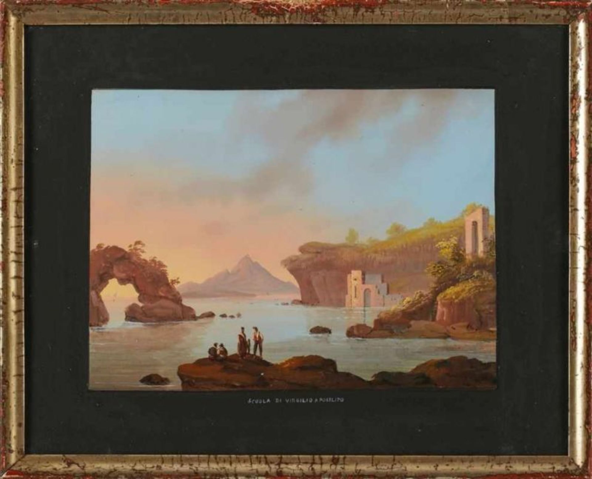 Folge von 6 Gouachen Italienischer Landschaftsmaler um 1860 Italienische Ansichten: "Tempio di - Bild 9 aus 21