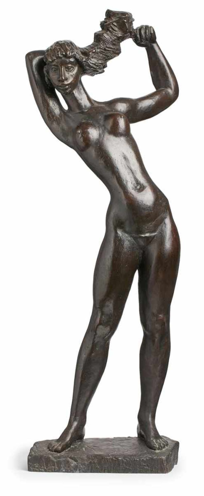 Bronze Max Schegulla (1908 Trachtenberg/Schlesien - 2008 Mulsum) "Gezeiten", 2. Hälfte 20. Jh.