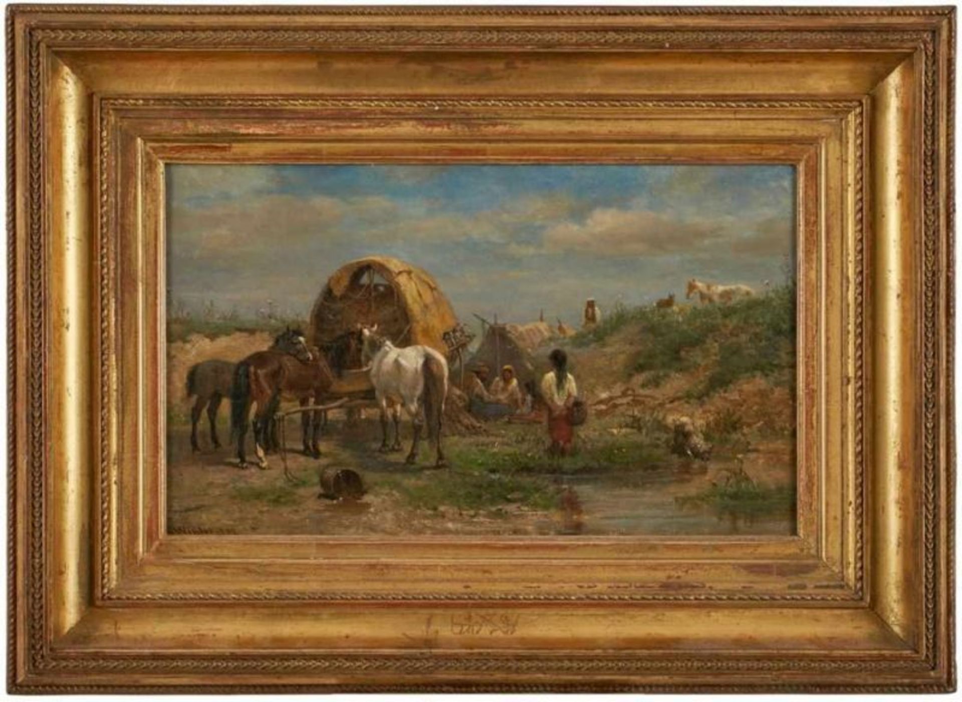 Gemälde Heinrich Winter 1843 Frankfurt - 1911 Kronberg Heinrich Winter war ein Schüler von Jakob - Bild 5 aus 6
