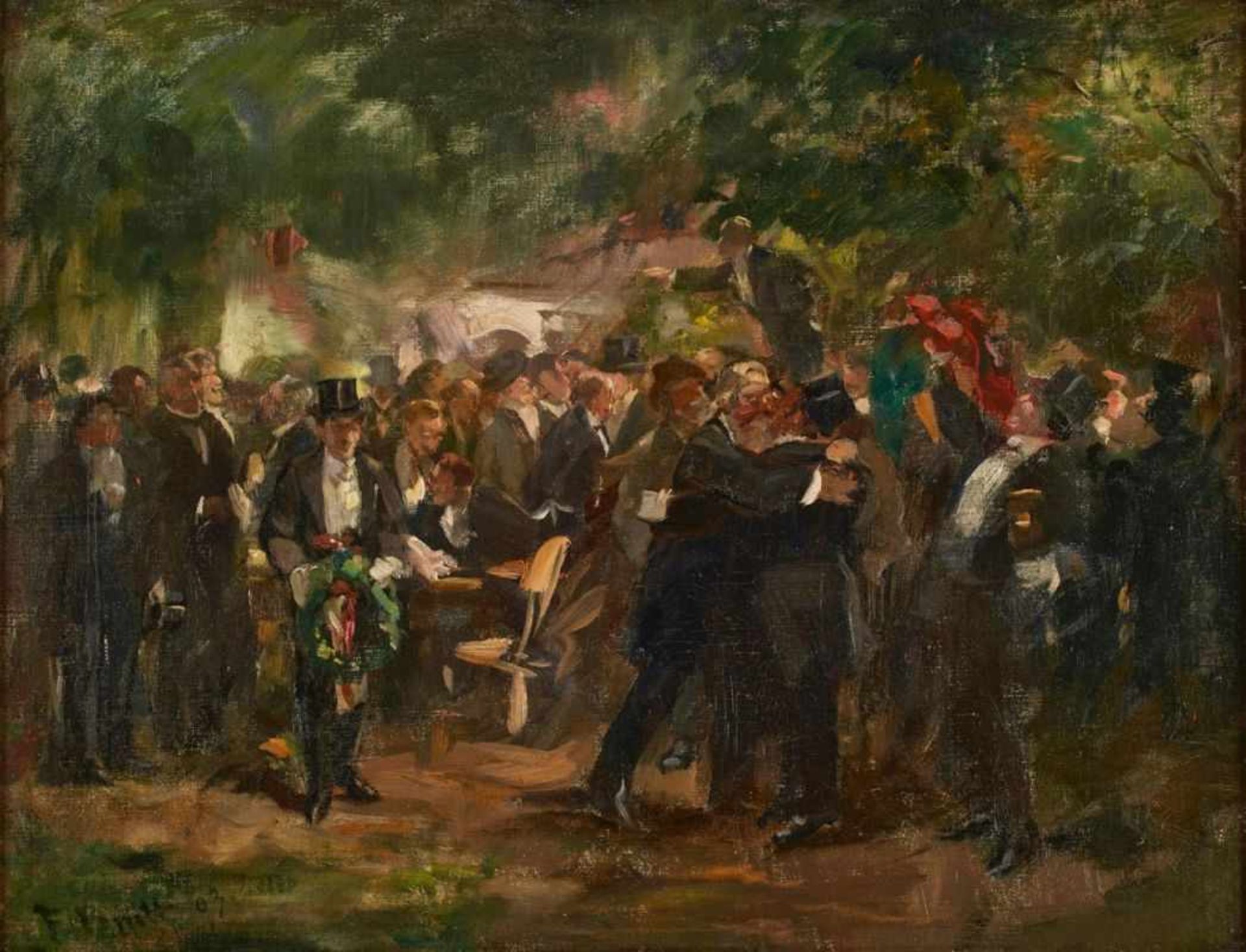 Gemälde Ferdinand Brütt 1849 Hamburg - 1936 Bergen Studierte ab 1870 in Weimar bei Ferdinand Pauwels
