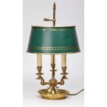 Bouillotte-Tischlampe, Empire-Stil, Frankreich 20. Jh. Messing-Gestell mit schalenförmigem