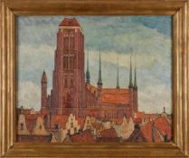Gemälde Berthold Hellinggrath 1877 Elbing - 1954 Hannover Landschaftsmaler. Studierte ca. 1904 ein