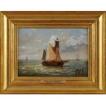 Gemälde Charles Louis Verboeckhoven 1802 Warneton - 1881 Brüssel Landschafts- u. Marinemaler. "