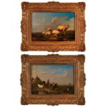 Paar Gemälde Franz van Severdonck 1809 Brüssel - 1889 Brüssel Belgischer Tier-Genre- u.