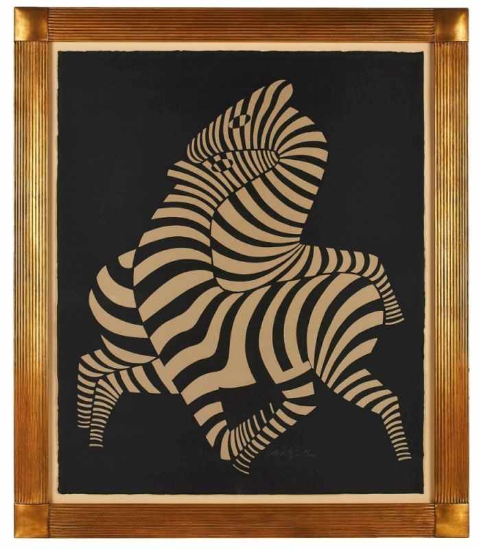 Seriegrafie Victor Vasarely 1906 Pécs - 1997 Paris "Zebras" u. re. sign Vasarely Ex. 41/150, 101 x