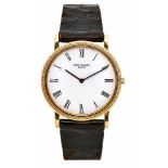 Herrenarmbanduhr Patek Philippe Calatrava, Ref. 3520 in 18 K GG. Schweiz 1986 Handaufzugswerk,