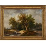 Gemälde Jan Evert Morel II 1835 Amsterdam - 1905 Weesp Niederländischer Landschaftsmaler. "