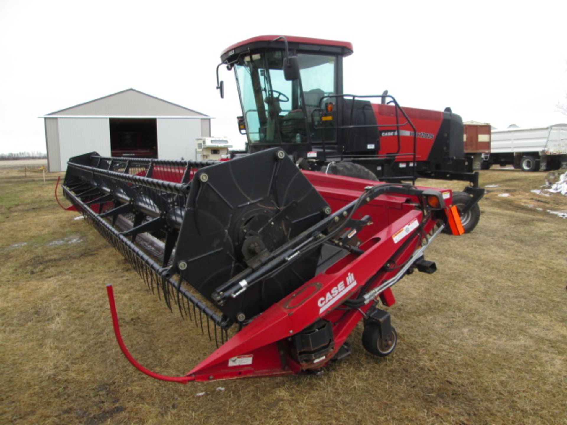 Case WDX 1202 S swather (2005), c/w 30' DHX 302 header (2007), showing 795 eng hr, dbl knife - Image 28 of 32