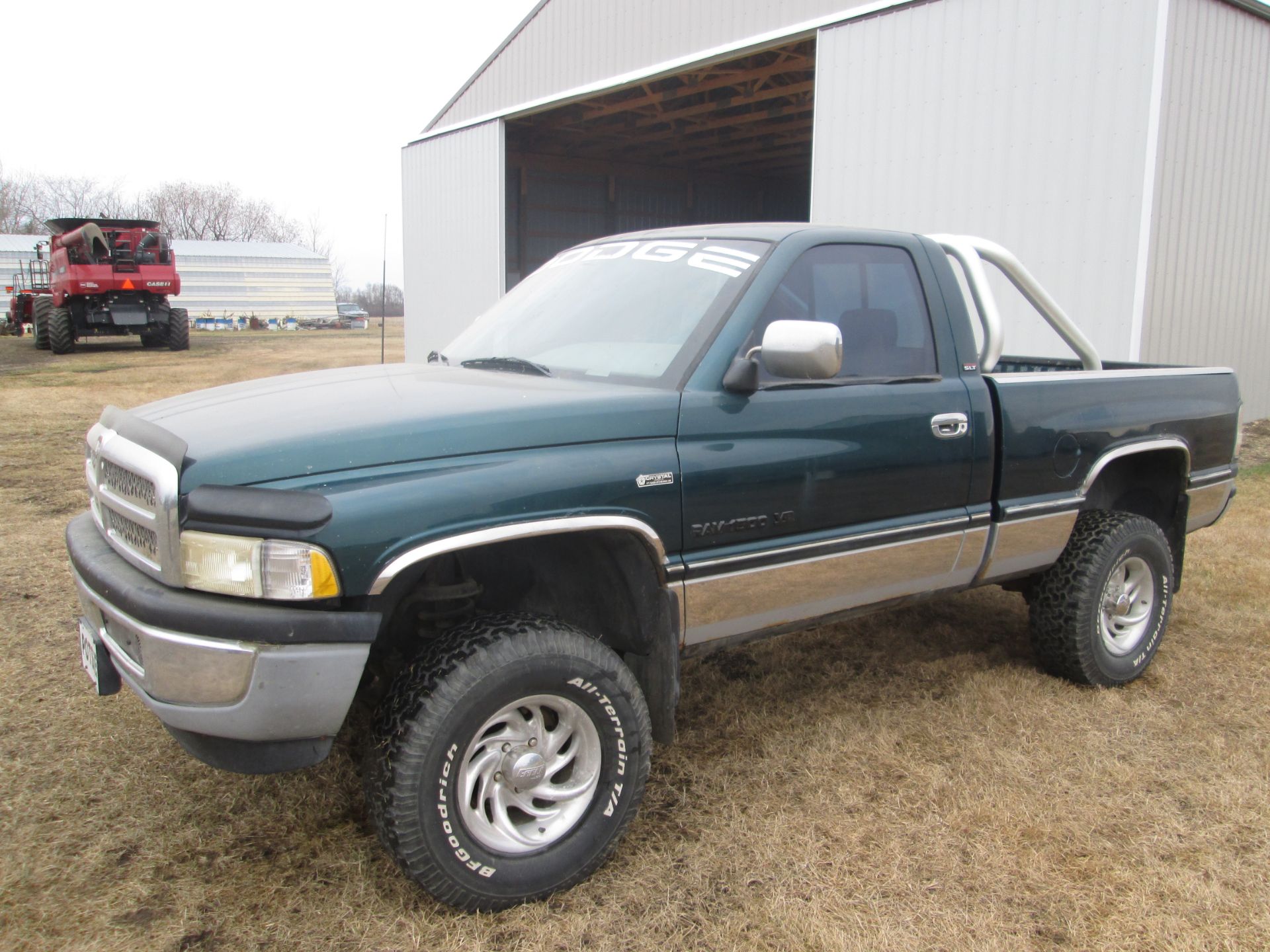 1995 Dodge Ram 1500 Laramie SLT, 4x4, reg cab, short box, showing 240,786 km, 5.2L (318), auto, A/