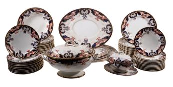 A Derby Crown Porcelain Co. Ltd. Imari pattern part dinner service, 1878-90