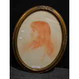 C. E. Marshall Elisabeth Trafford Rawson Red Chalk Signed and dated 1901