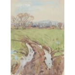 Peter Biegel The country track Watercolour and pencil 32 x 23cm Provenance Peter Biegel (1913 -