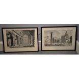 After Giambattista Piranesi A set of four Italian architectural prints