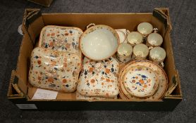 The remnants of a Wedgwood 'Queens Ware' dinner service