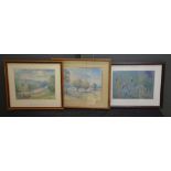 Hester McClintock Study of snowdrops Pastel and charcoal Signed-