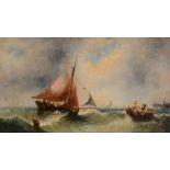 William Callcott Knell Shipping in Stormy Weather off the Coast Oil