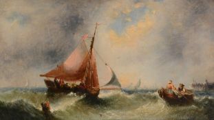 William Callcott Knell Shipping in Stormy Weather off the Coast Oil
