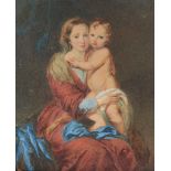 Eliza Sharpe Madonna and child Watercolour on card Signed