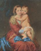 Eliza Sharpe Madonna and child Watercolour on card Signed