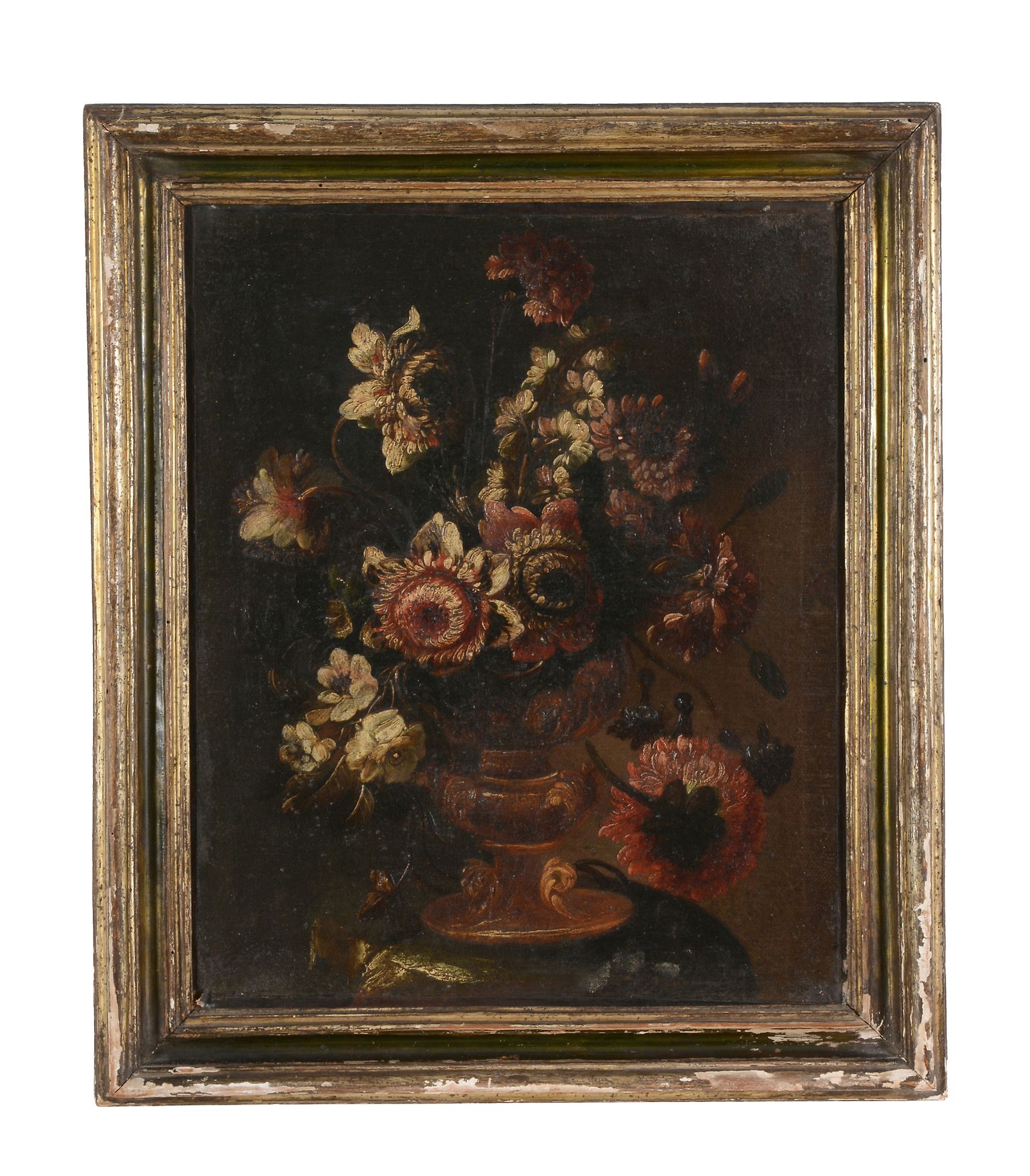 Continental School Three still lifes of flowers in a vase Oil on canvas Each 43 - Image 4 of 5