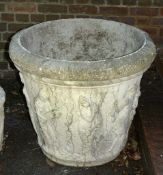 A large stone composition garden urn, modernmodern , the