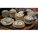 A Spode's Imperial blue and white part dinner service