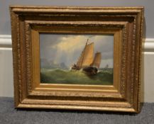 Attributed to Arthur Wilde Parsons Shipping off the coast Oil on canvas