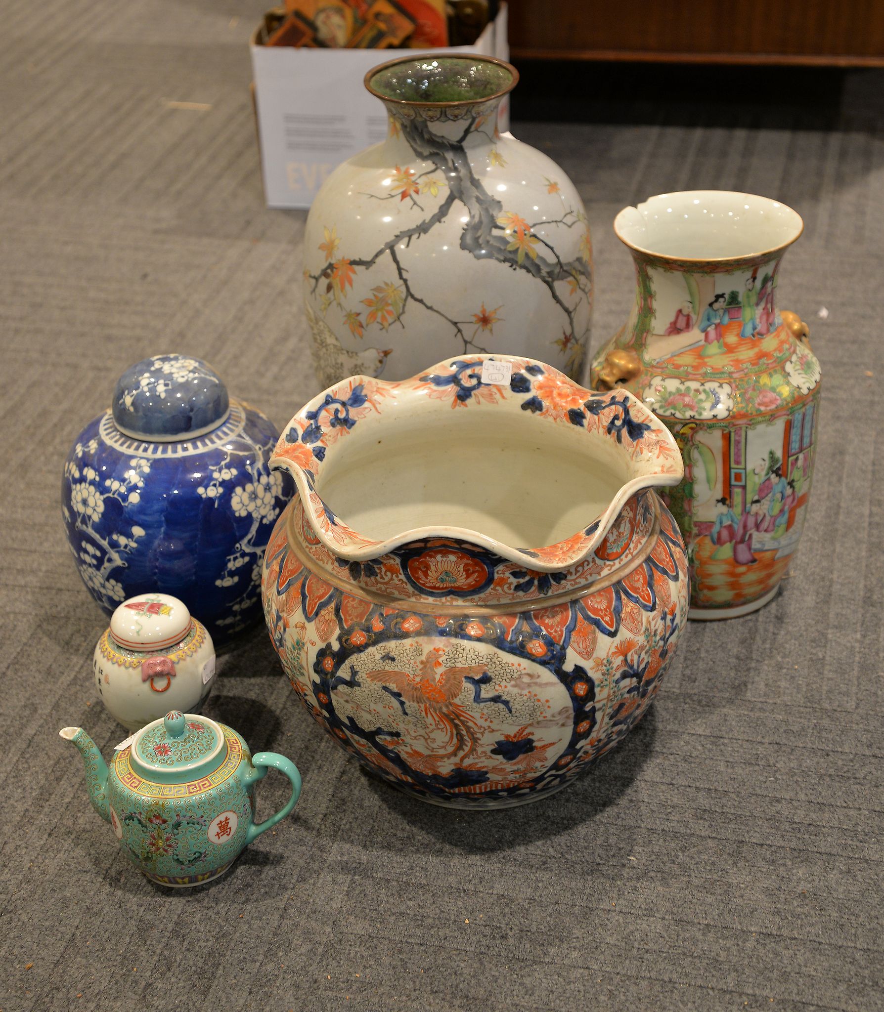 A quantity of Chinese and Japanese porcelain, pottery and cloisonne