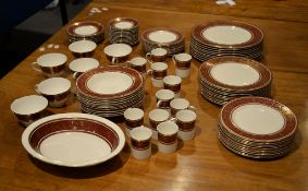 A Royal Doulton Buckingham pattern part tea and coffee service, H. 4971