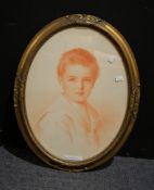 C. E. Marshall Jack Trafford Rawson Red Chalk Signed and dated 1901