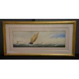 British School (20th century) Shipping Watercolour 19 x 59cm (7 1/2 x 23 1/4in.)