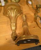 A pair of Continental giltwood wall brackets, early 20th century, 31cm high