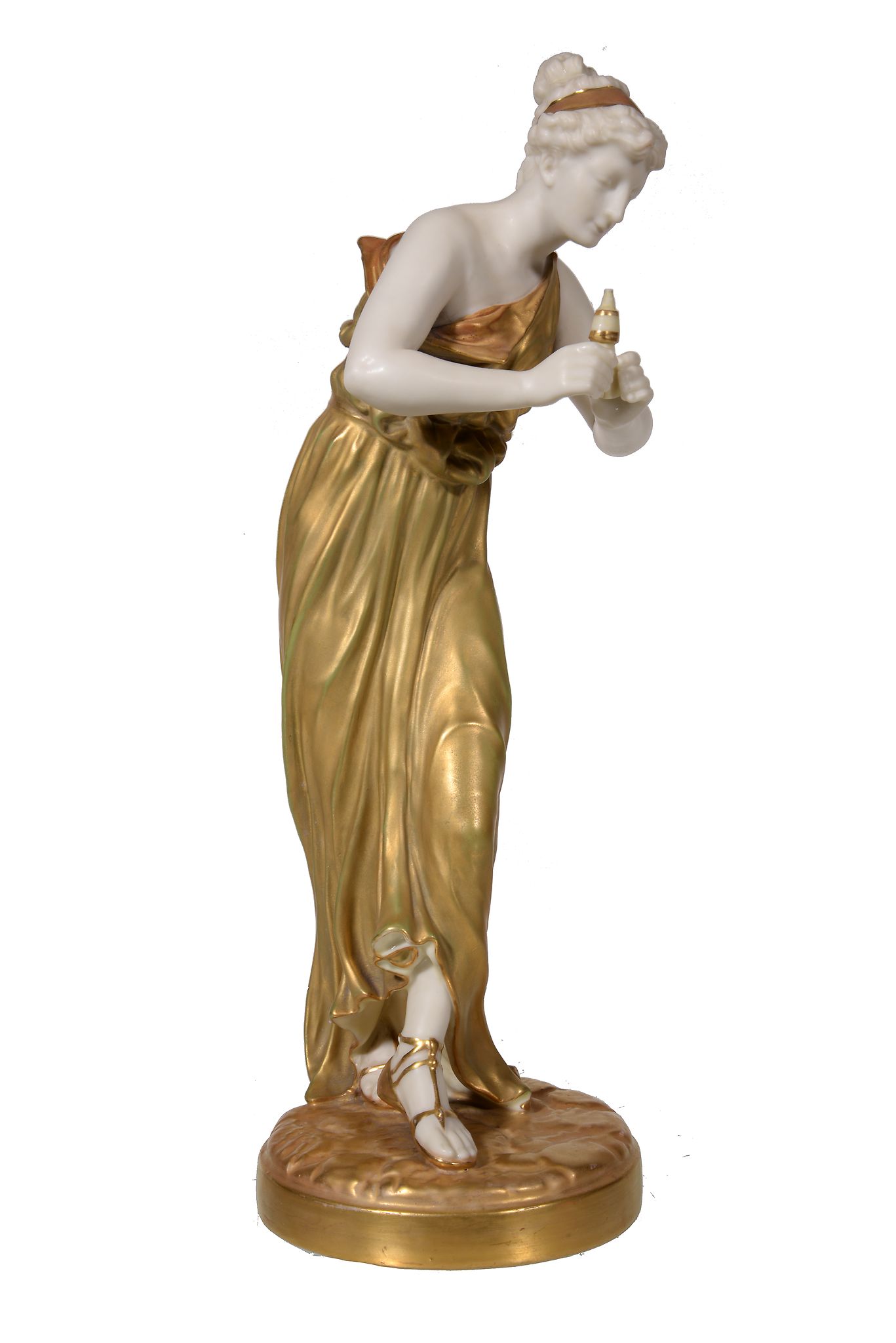 A pair of Royal Worcester models of dancers, date code for 1917 - Image 2 of 7