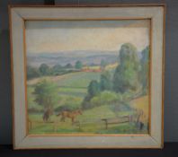 Hester McClintock Horse Out at Grass Oil on board Signed with initials